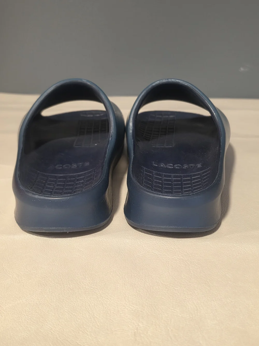 Lacoste Slate Blue Slip-On Serve 2.0 Pool Slides Size Europe 37/US 4